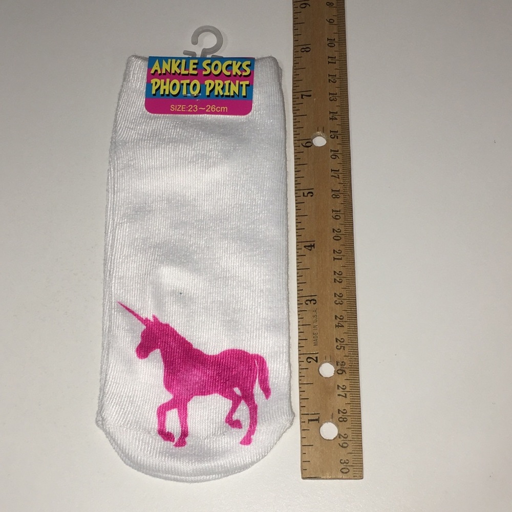Unicorn Cartoon Print Socks (1 Pair)